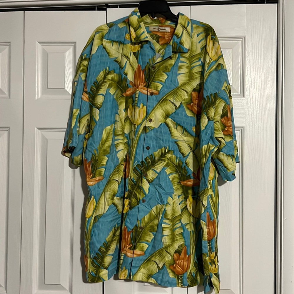 Men’s Tommy Bahama Silk Button Down Shirt Size 2XT